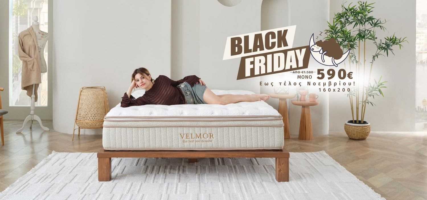 Κρεβάτι JOYREST στρώμα Velmor με  διπλό ανώστρωμα