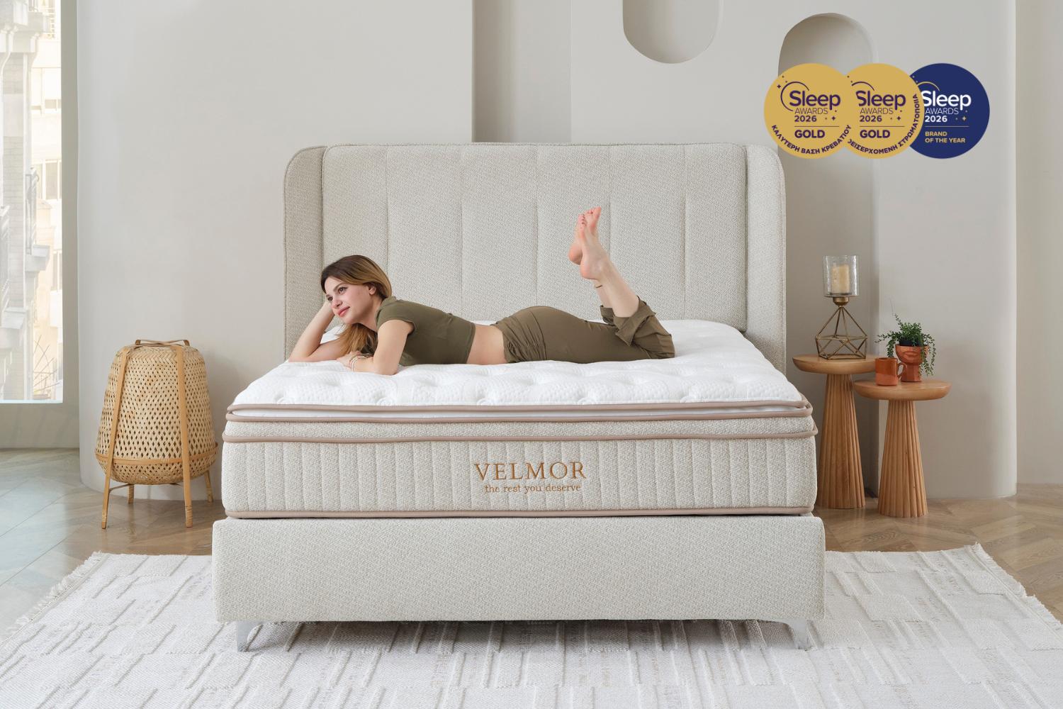 Κρεβάτι JOYREST Elegant με στρώμα Velmor και αποθηκευτικό χώρο