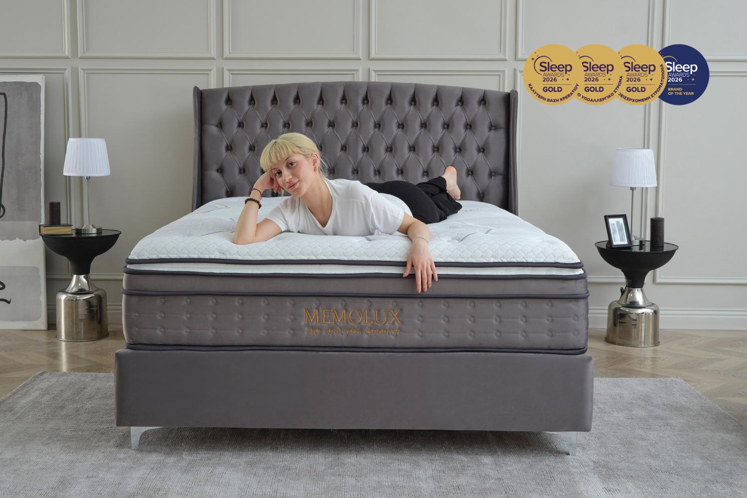 Κρεβάτι JOYREST Elite με στρώμα Memolux σε υπνοδωμάτιο