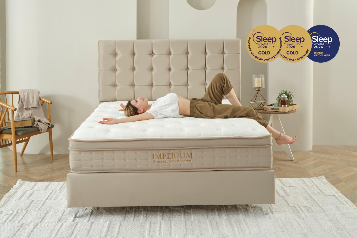 Κρεβάτι JOYREST Regency με αποθηκευτικό χώρο και στρώμα Imperium