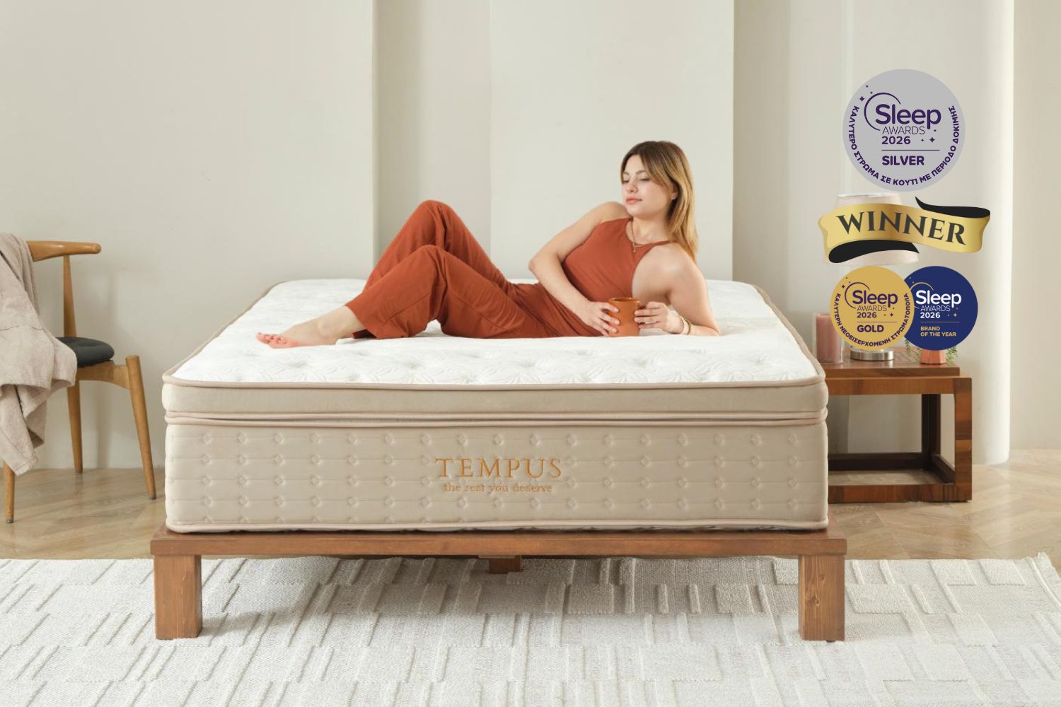 Στρώμα JOYREST Tempus με ύφασμα Tencel – Ασημένιο Βραβείο Sleep Awards 2026